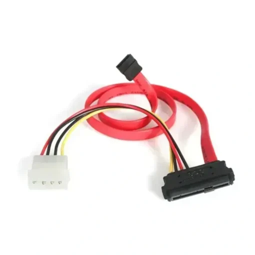 Adaptador StarTech SAS 29 Pin a SATA, LP4 Macho, Rojo, 45cm (MPN SAS729PW18, Adaptadores y cables internos para PC) img-1