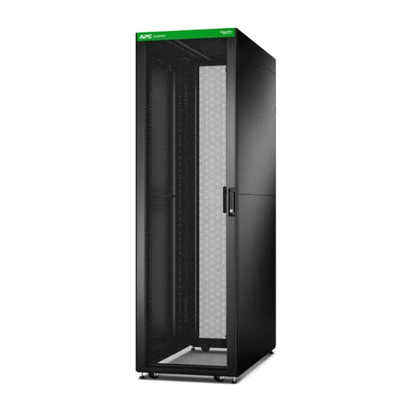 Apc Easyrack 600mm/42U/1000mm, con techo, panel lateral, piezas de corte, negro ER6202