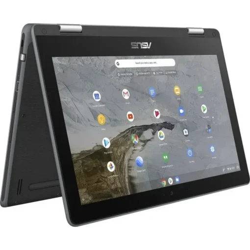 Asus Notebook Chromebook Flip C214, Celeron N4020, Ram 4Gb, Emmc 32Gb, Led (MPN 90NX0291-M08160, Notebooks) img-1