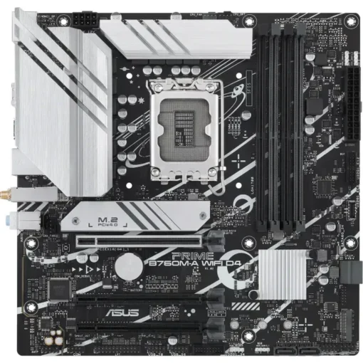 Asus Placa Madre , Lga 1700, Ddr4 2133/5333Mhz, M.2 X2, Wifi 6 + Bt, Atx (MPN PRIME B760M-A WIFI D4, Placas madres para PC) img-1