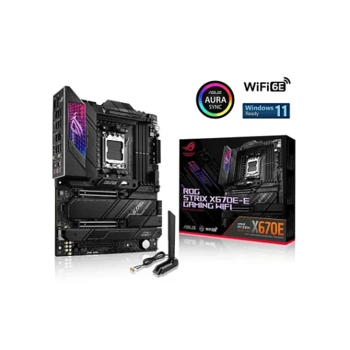 Asus Placa Madre Rog Strix X670E-E Gaming Wifi, Amd Socket Am5, 4Xddr5, 4Xm.2 90MB1BR0-M0EAY0