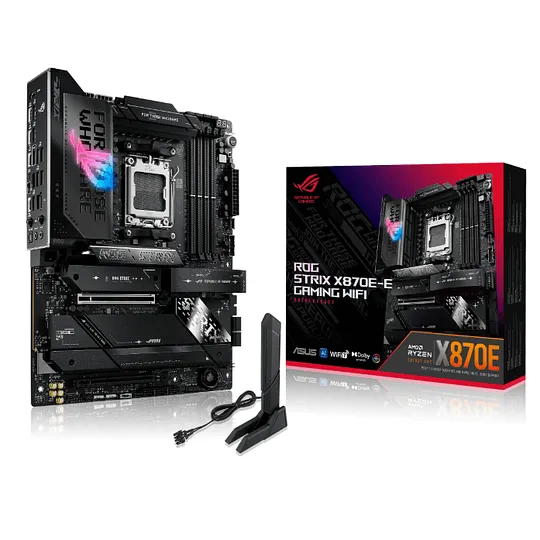 Asus Placa Madre Rog Strix X870E-E Gaming Wifi Amd Am5 4Xddr5, 5Xm.2, 4X Sata (MPN 90MB1IB0-M0EAY0, Placas madres para PC) img-1
