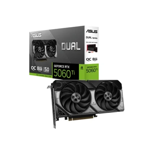 Asus Tarjeta De Video Dual Geforce Rtx 5060Ti O8G Gddr7 Oc Edition P/N (MPN 90YV0MP2-M0AA00, Tarjetas gráficas para PC) img-1
