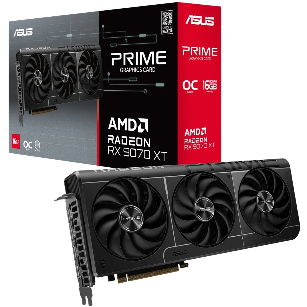 Asus Tarjeta De Video Prime Radeon Rx9070Xt Oc 16G (MPN 90YV0L71-M0AA00, Tarjetas gráficas para PC) img-1