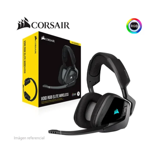 Audífonos Inalámbricos Gamer Corsair VOID RGB ELITE Sorround 7.1 Negros CA-9011201-NA img-1