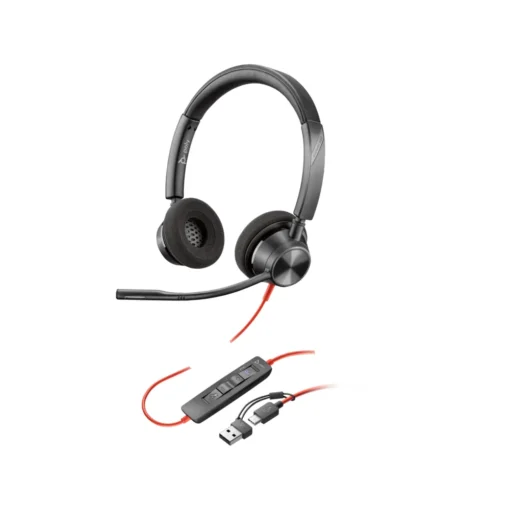 Audífonos Profesionales HP Poly Blackwire 3320 Stereo MS Teams Cert, USB-C USB-A 8X220AA