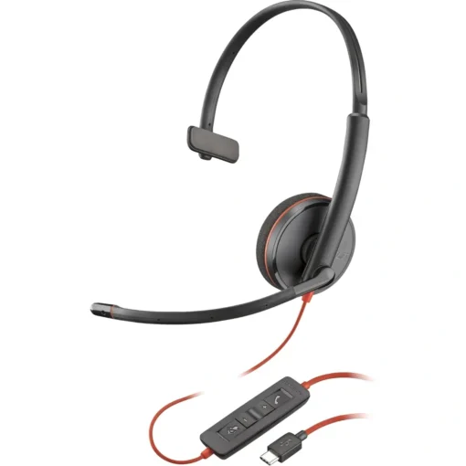 Audífonos Profesionales Poly Blackwire 3210 Monaural USB-C Headset +USB-C/A (MPN 8X214A6, Audífonos) img-1