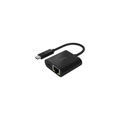 Belkin Adaptador Usb-C A Ethernet + Carga Hasta 60W, , Macbook Air, Macbook Pro (MPN INC001BTBK, Adaptadores y Accesorios De Red) img-1