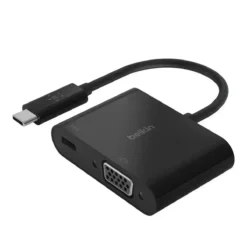 Belkin Usb-C To Vga + Charge Adapter Conversor De Interfaz De Vídeo Vga / Usb (MPN AVC001BTBK, Adaptadores y Accesorios De Red) img-1
