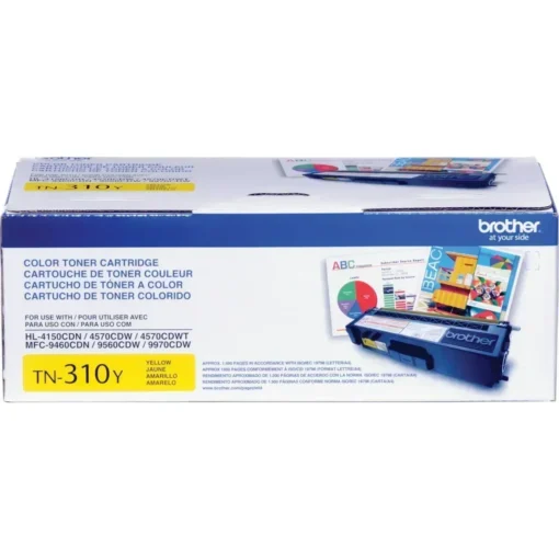 Toner Brother TN310Y amarillo láser, 1500 pág., para HL-4150CDN, MFC-9460CDN (MPN TN-310Y, Suministros para impresoras) img-1