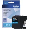 Cartucho Tinta Brother LC103C, Cyan, Alto Rendimiento, 600 pág., MFC-J4510DW (MPN LC-103C, Suministros para impresoras) img-1
