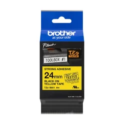 Brother Cinta Adhesivo Extrarresistente Negro Sobre Amarillo 2,4 X 8 mm TZES651 img-1