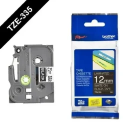 Cinta Brother TZe335, 11.94mm, Blanca sobre Negra, Laminada (MPN TZE-335, Suministros para impresoras) img-1