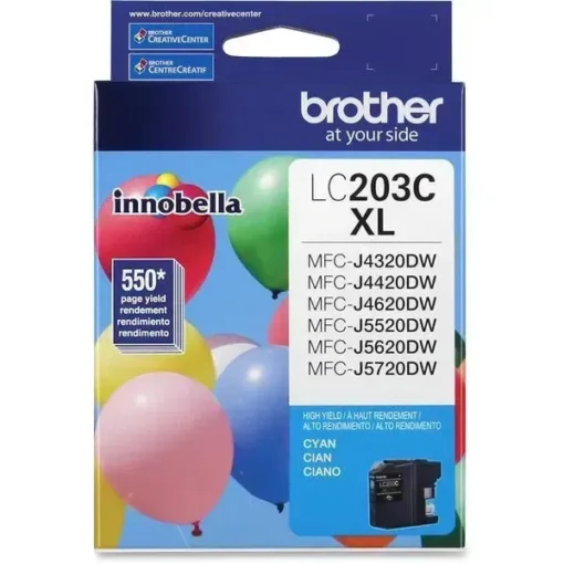 Brother Tinta Cartridge Alto Rendimiento Cián Original Para Mfc-J460, J4620 LC203C img-1