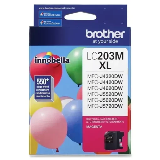 Brother Tinta Cartridge Alto Rendimiento Magenta Original Para Mfc-J460, J4620 LC203M img-1