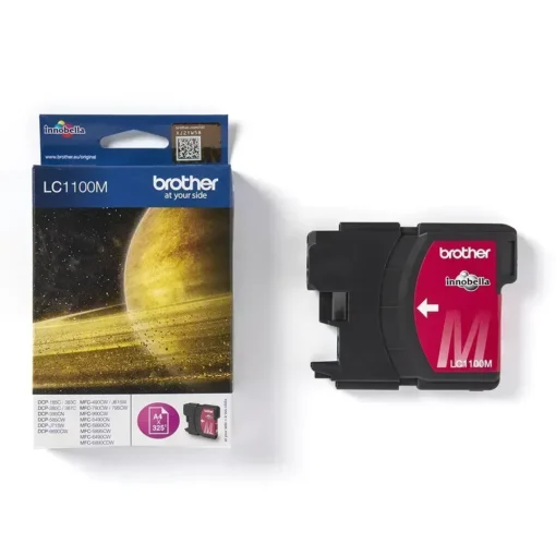 Brother Tinta Cartridge Magenta Original Para Dcp-185, 385, 395, 585, J715 LC-1100M