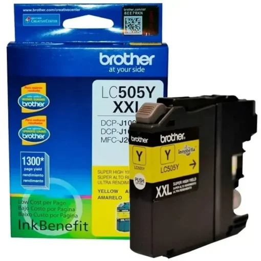 Brother Tinta Cartridge Súper Alto Rendimiento Amarillo Original Para Dcp-J100 LC505Y img-1