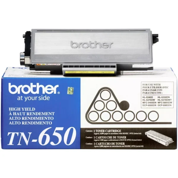 Brother Toner Alto Rendimiento Negro Original Para Dcp-8080, Dcp-8085, Hl-5340 TN650 img-1
