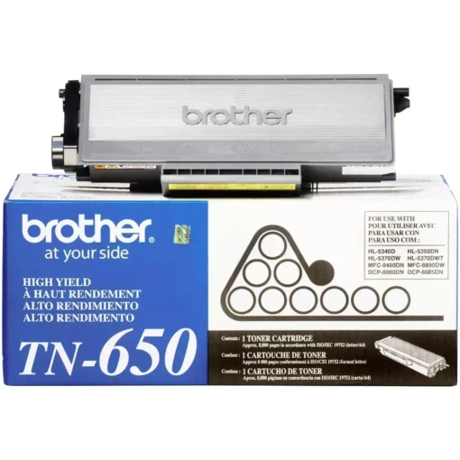 Tóner Brother Negro, alto rendimiento, 8000 páginas, para DCP-8080 HL-5340 (MPN TN650, Suministros para impresoras) img-1