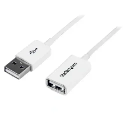 Cable Extensión USB 2.0 Startech, 1m, Blanco, Macho/Hembra, 480Mbps (MPN USBEXTPAA1MW, Cables y accesorios para PC) img-1