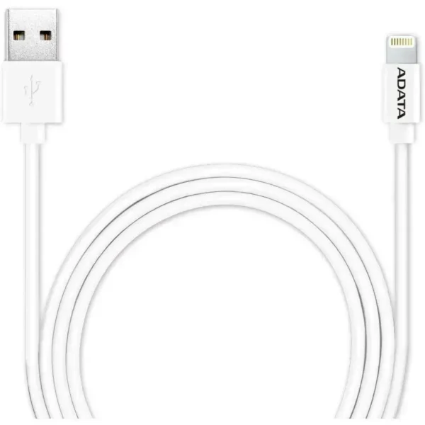 Cable de Carga Lightning Iphone ADATA Certificado Apple AMFIPL-100CM-CWH img-1