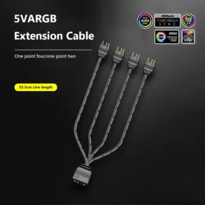 Cable splitter de 1 a 4 ARGB (5V y 3 pines) CE-000274