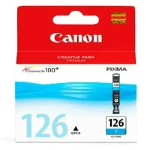 Cartucho Tinta Canon CLI-126C Cyan para Pixma iP4810, MG5210, 210 pág. (MPN 4562B001, Suministros para impresoras) img-1
