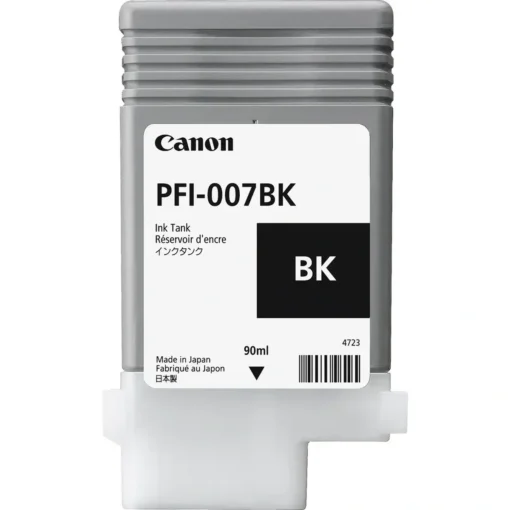 Cartucho Canon PFI-007Bk Negro, 90ml, Inyección de tinta, Compatibilidad iPF670 (MPN 2143C001, Suministros para impresoras) img-1