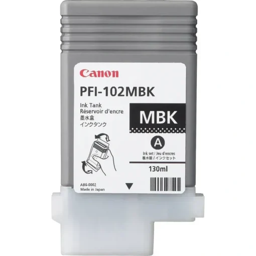 Cartucho de tinta negro mate Canon PFI-102, 130ml, para imagePROGRAF (MPN 0894B001, Suministros para impresoras) img-1