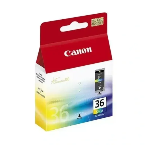 Canon Cartucho Tinta CLI-36, Cian, Magenta, Amarillo, Negro, 12 ml (MPN 1511B020, Suministros para impresoras) img-1
