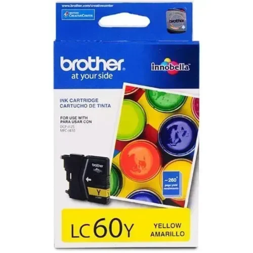 Cartucho Tinta Amarillo Brother , 260 páginas, DCP-J125/MFC-J410 (MPN LC-60Y, Suministros para impresoras) img-1