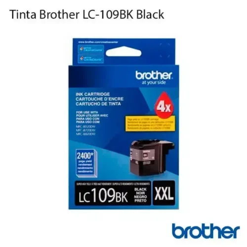 Cartucho tinta Brother XXL negro, inyección, 2400 páginas, MFC-J. (MPN LC109BK, Suministros para impresoras) img-1