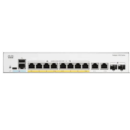 Cisco Switch 8 Catalyst 1200 Ge Poe Ext Ps 2X (MPN C1200-8P-E-2G, Switches de red) img-1