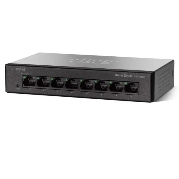 Cisco Switch Fast Ethernet Sf110D-08, 8 Puertos 10/100Mbps, No Administrable SF110D-08-NA img-1