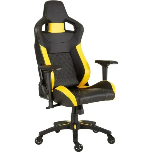 Corsair Silla Gamer T1 Race 2018 (Ajustable, Hasta 120Kg, Negro/Amarillo (MPN CF-9010015-WW, Sillas) img-1