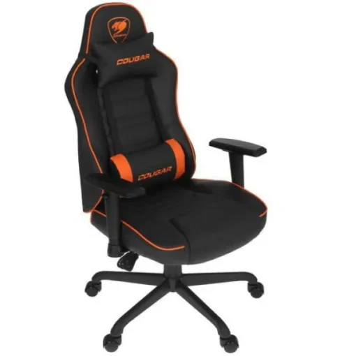 Cougar Silla Gamer Fusion S (Cojín Lumbar, Ajustable, Hasta 120Kg, Negro/Naranjo (MPN 3MFSLORB.0001, Sillas) img-1