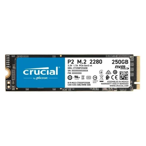 Crucial Unidad De Estado Sólido P2 M.2 2280 Interno 250Gb Pci Express Nvme (Pci CT250P2SSD8 img-1