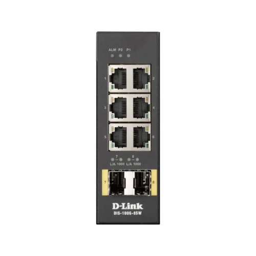 D-Link Conmutador Industrial no administrad 8-Port Gigabit DIS-100G-8SW