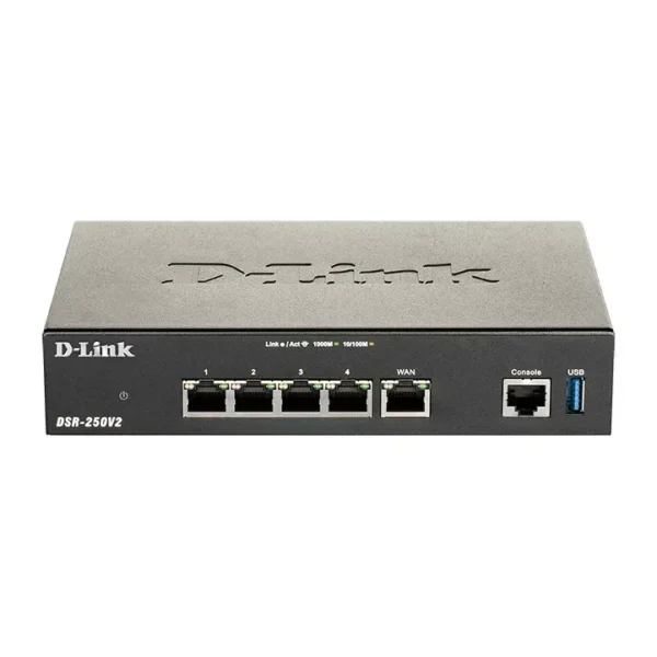 D-Link Router Vpn De 5 Puertos (Gigabit Lan/Wan, Firewall, Ssl/Tls DSR-250V2