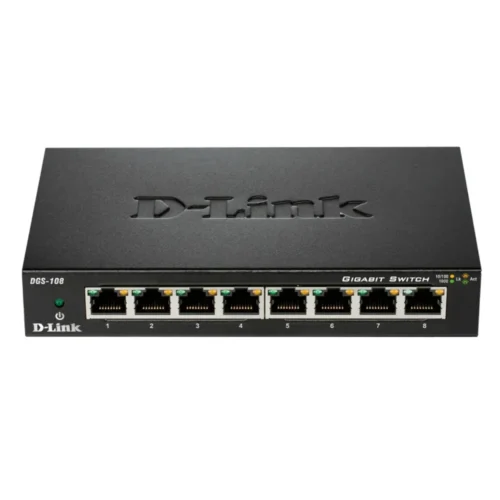 D-Link Switch , Plug & Play, 8 Puertos Gigabit 1000 Mbps DGS-108