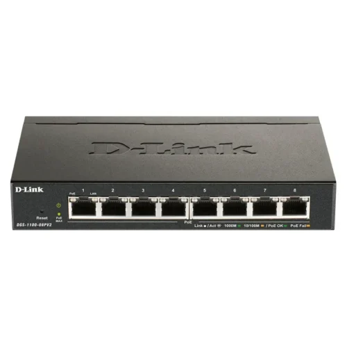D-Link Switch Smart 8 Puertos Gigabit, Poe, Power Over Ethernet, Gestión Web DGS-1100-08PV2 img-1