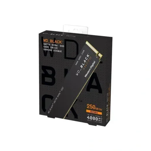 Disco SSD 250GB Western Digital WD Black SN770 NVMe PCIe 4.0 (MPN WDS250G3X0E, Almacenamiento para PC) img-1