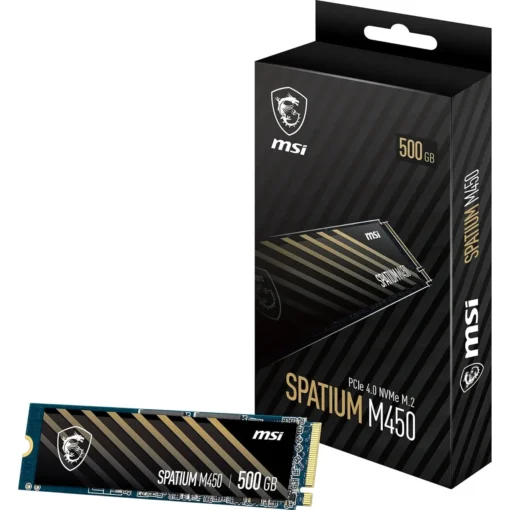 Disco SSD 500GB MSI Spatium M450 M.2 NVMe PCIe 4.0 (MPN S78-440K380-P83, Almacenamiento para PC) img-1