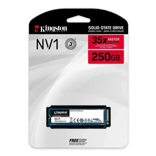 Disco SSD NVMe 250GB Kingston NV1 PCIe 3.0 M.2 2280 (MPN SNVS/250G, Almacenamiento para PC) img-1