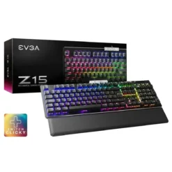 EVGA Teclado Gamer Z15 Kailh Speed RGB Clicky Apoya Muñecas (MPN 822-W1-15SP-K2, Teclados) img-1