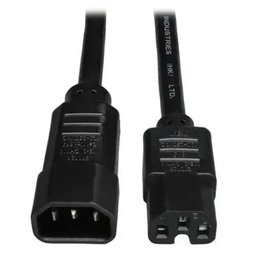 Eaton Tripp Lite 2Ft Computer Power Cord Cable C14 To C15 Heavy Duty 15A 14Awg (MPN P018-002, Cables De Poder) img-1