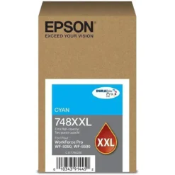 Cartucho de Tinta Cián Epson 748XXL, Impresión 7000 Págs, WorkForce Pro (MPN T748XXL220-AL, Suministros para impresoras) img-1