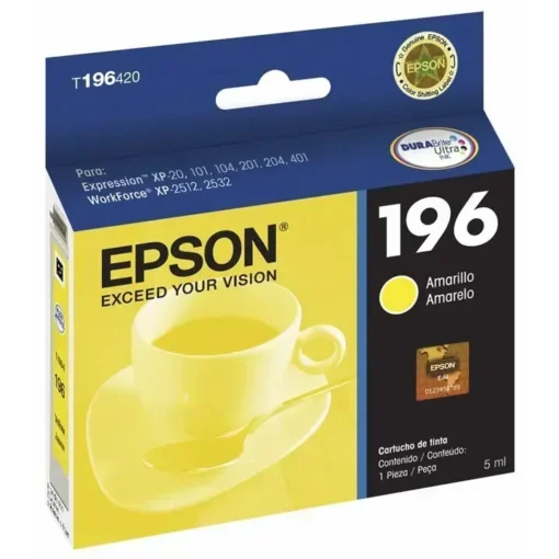 Epson Cartridge T196 Amarillo Original Cartucho De Tinta Para Expression Xp-101 T196420-AL img-1