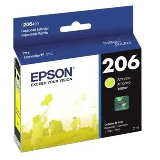 Epson Cartucho De Tóner T206 Amarillo Original Inyección De Tinta T206420-AL img-1