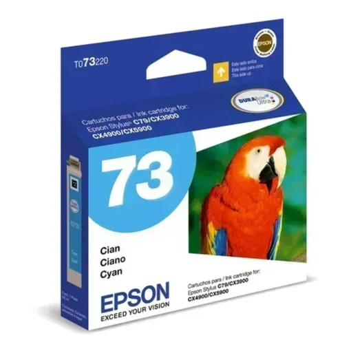 Epson Cartucho De Tinta Azul Ciánico Original Inyección De Tinta (MPN T073220-AL, Suministros para impresoras) img-1